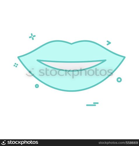 Lips icon design vector