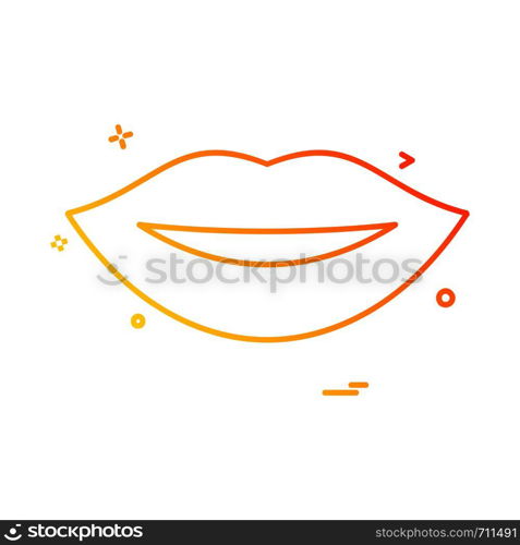 Lips icon design vector