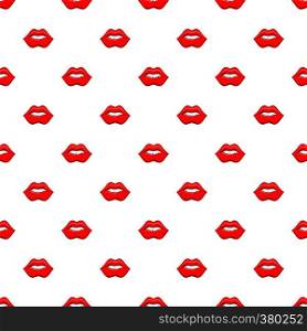 Lips pattern. Cartoon illustration of lips vector pattern for web. Lips pattern, cartoon style