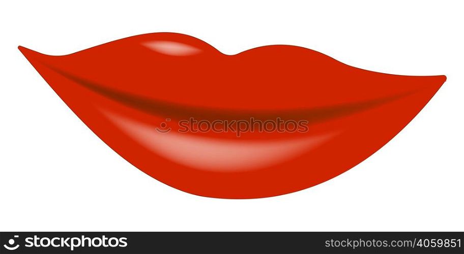 lips scarlet realistic with glitter, beautiful female lips, the concept of a kiss and tenderness, vector template