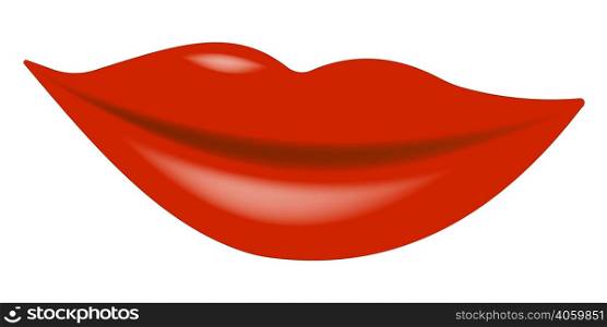 lips scarlet realistic with glitter, beautiful female lips, the concept of a kiss and tenderness, vector template