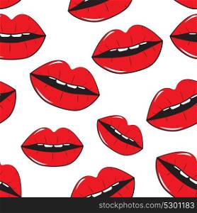 Lips Seamless Pattern Background in Pop Art Style Vector Illustration EPS10. Lips Seamless Pattern Background in Pop Art Style Vector Illustr