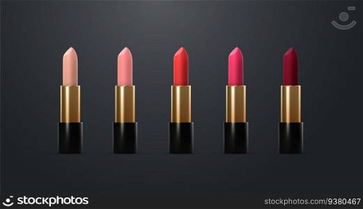 Lipstick cosmetic products collection
