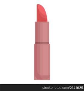 Lipstick icon cartoon vector. Makeup lip. Container lipstick. Lipstick icon cartoon vector. Makeup lip