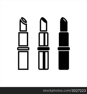 Lipstick Icon, Cosmetic Design Icon Vector Art Illustration. Lipstick Icon, Cosmetic Design Icon