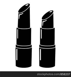 Lipstick icon. Simple illustration of lipstick vector icon for web. Lipstick icon, simple black style