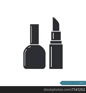 Lipstick Icon Vector Template Illustration Design