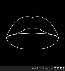Lipstick or lips icon .