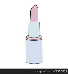 Lipstick simple colored icon. Makeup products. Cosmetic product, face care