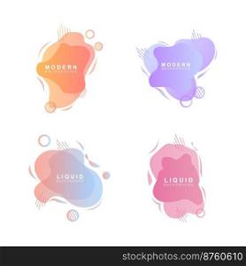 Liquid Background, Gradient Bubble Vector, Logo Template Banner And Abstract Wallpaper Poster
