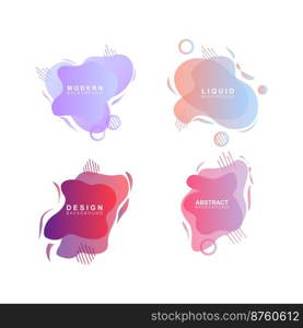 Liquid Background, Gradient Bubble Vector, Logo Template Banner And Abstract Wallpaper Poster