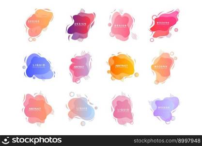 Liquid Background, Gradient Bubble Vector, Logo Template Banner And Abstract Wallpaper Poster