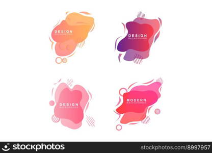 Liquid Background, Gradient Bubble Vector, Logo Template Banner And Abstract Wallpaper Poster