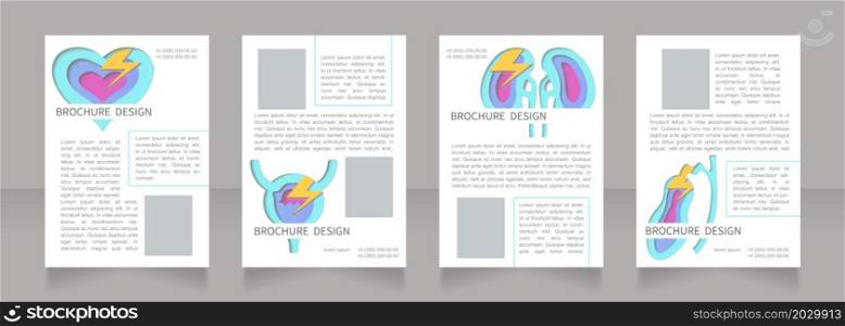 Liquid biopsy testing preparation blank brochure layout design. Vertical poster template set with empty copy space for text. Premade corporate reports collection. Editable flyer paper pages. Liquid biopsy testing preparation blank brochure layout design