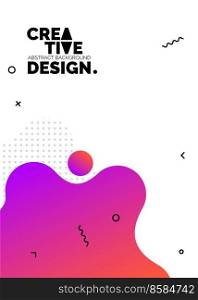 Liquid color shapes for composition poster backgrounds. Trendy abstract covers. Futuristic design
