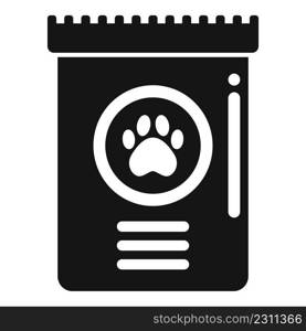 Liquid dog food pack icon simple vector. Animal pet. Feed bag. Liquid dog food pack icon simple vector. Animal pet