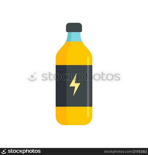 Liquid energy drink icon. Flat illustration of liquid energy drink vector icon isolated on white background. Liquid energy drink icon flat isolated vector
