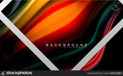 Liquid fluid colors holographic design with metallic style line shape. Liquid fluid colors holographic design with metallic style line shape. Vector artistic illustration for presentation, app wallpaper, banner or poster