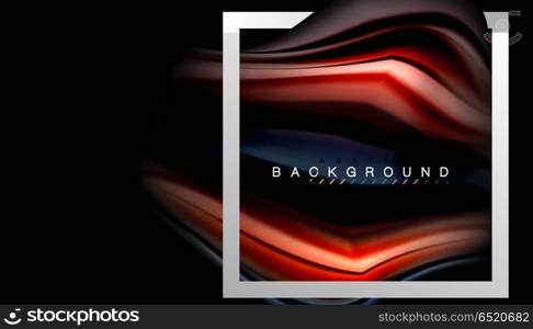 Liquid fluid colors holographic design with metallic style line shape. Liquid fluid colors holographic design with metallic style line shape. Vector artistic illustration for presentation, app wallpaper, banner or poster