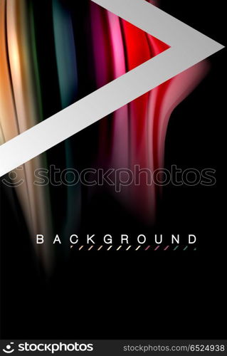 Liquid fluid colors holographic design with metallic style line shape. Liquid fluid colors holographic design with metallic style line shape. Vector artistic illustration for presentation, app wallpaper, banner or poster