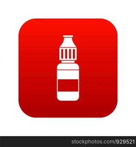 Liquid for electronic cigarettes icon digital red for any design isolated on white vector illustration. Liquid for electronic cigarettes icon digital red
