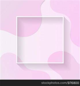 Liquid frame poster pastel color halftone with space for your text. vector illustration