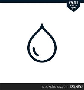 Liquid icon collection in outlined or line art style, editable stroke vector