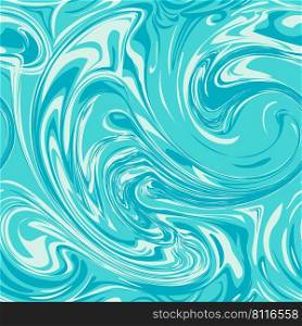 Liquid, marble, fluid, ink, water color abstract texture vector pattern blue and white color background. Hand drawn vector illustration