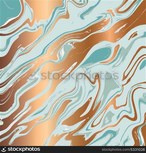 Liquid marble texture design, colorful marbling surface, golden lines, vibrant abstract paint design, vector illustration
