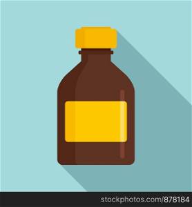 Liquid medical bottle icon. Flat illustration of liquid medical bottle vector icon for web design. Liquid medical bottle icon, flat style