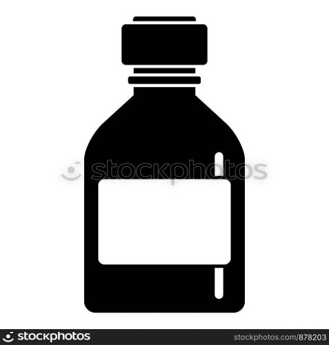 Liquid medical bottle icon. Simple illustration of liquid medical bottle vector icon for web design isolated on white background. Liquid medical bottle icon, simple style