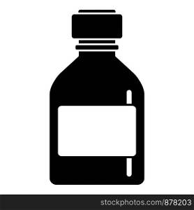 Liquid medical bottle icon. Simple illustration of liquid medical bottle vector icon for web design isolated on white background. Liquid medical bottle icon, simple style