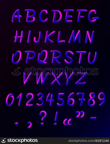 Liquid Neon Font Icon Set