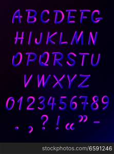 Liquid Neon Font Icon Set
