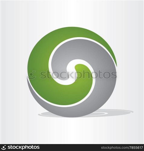 liquid plastic ball icon green design element