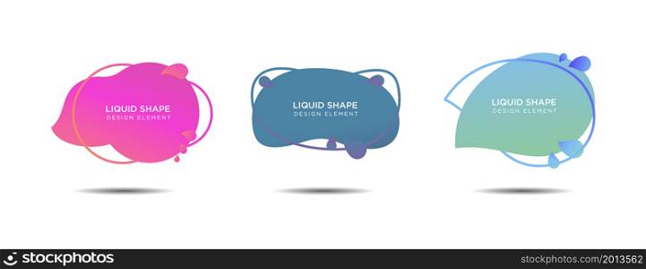 liquid shape design element, vector design template