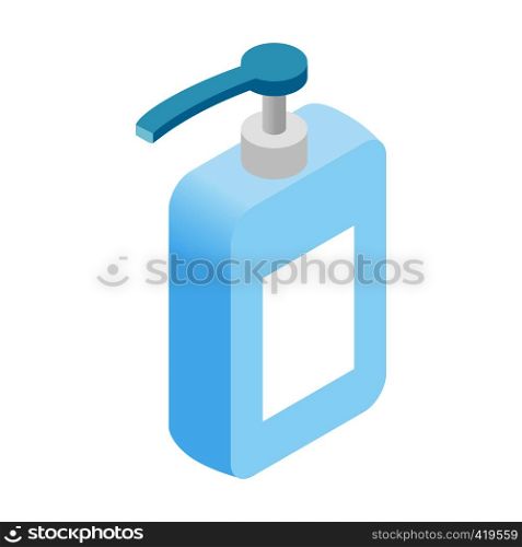 Liquid soap dispenser isometric 3d icon isolated on a white background. Liquid soap dispenser isometric 3d icon