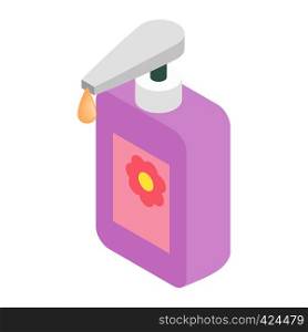 Liquid soap dispenser isometric 3d icon isolated on a white background. Liquid soap dispenser isometric 3d icon