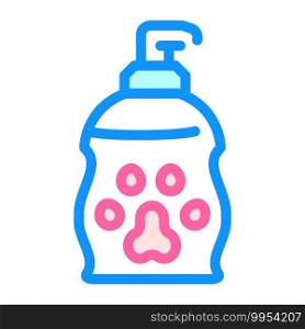liquid soap for wash animal color icon vector. liquid soap for wash animal sign. isolated symbol illustration. liquid soap for wash animal color icon vector illustration