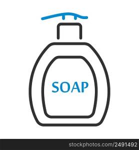 Liquid Soap Icon. Editable Bold Outline With Color Fill Design. Vector Illustration.