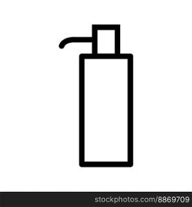 Liquid soap icon line isolated on white background. Black flat thin icon on modern outline style. Linear symbol and editable stroke. Simple and pixel perfect stroke vector illustration