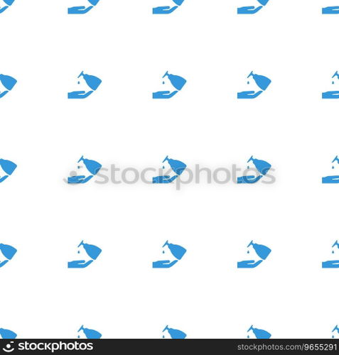 Liquid soap icon pattern seamless white background