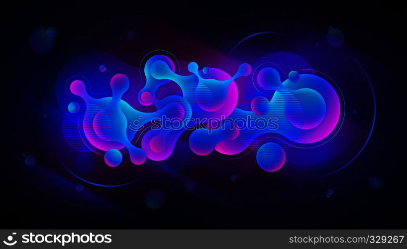 Liquid space background design, trendy color gradients. Vector illustration. Liquid space background design, trendy color gradients