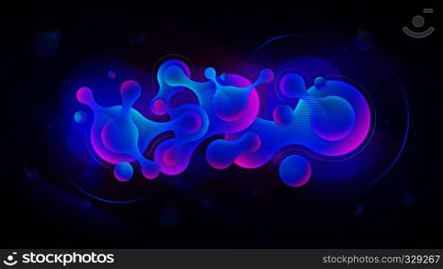 Liquid space background design, trendy color gradients. Vector illustration. Liquid space background design, trendy color gradients