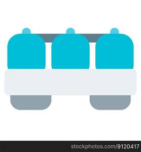 Liquid tanks transported onto a train carriage