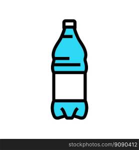 liquid water plastic bottle color icon vector. liquid water plastic bottle sign. isolated symbol illustration. liquid water plastic bottle color icon vector illustration