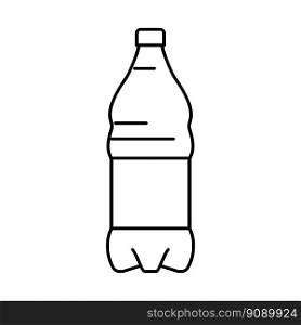 liquid water plastic bottle line icon vector. liquid water plastic bottle sign. isolated contour symbol black illustration. liquid water plastic bottle line icon vector illustration