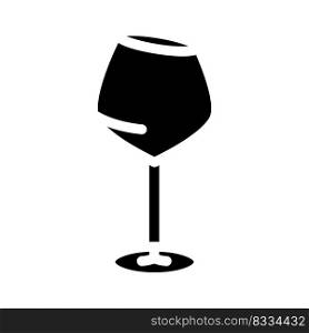 liquid wine glass glyph icon vector. liquid wine glass sign. isolated symbol illustration. liquid wine glass glyph icon vector illustration