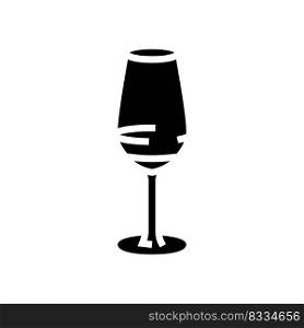 liquid wine glass glyph icon vector. liquid wine glass sign. isolated symbol illustration. liquid wine glass glyph icon vector illustration
