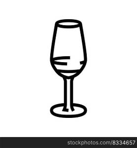 liquid wine glass line icon vector. liquid wine glass sign. isolated contour symbol black illustration. liquid wine glass line icon vector illustration